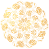 Mandala de coquillage - or