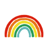 Hippy Rainbow Heart Arc Tee