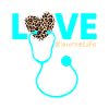 Love Nursing Leopard Heart