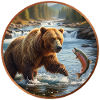 T-Shirt Design "Fishing Brown Bear"