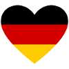 Drapeau du cœur Allemagne