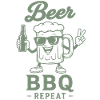 BEER BBQ REPEAT Grilling Beer Graphic