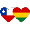 Chile Bolivia Flag Heart