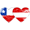 Chile Austria Flag Heart