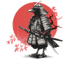 Samurai Crow in Armor