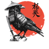 Raven Samurai in Red Sun