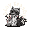 Reste Raton laveur Opossum Skunk