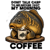 Funny Carp Coffee Fishing Design