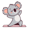 Koala Yoga on mat
