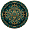 Aztec Solar Calendar Gold