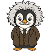Professeur de sciences physicien Pingouin drôle