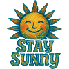 Stay Sunny Crayon Sun Illustration