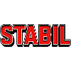 Stable bright red block lettering