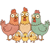 Famille des poulets