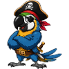 Oiseau pirate avec cache-œil