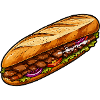 Illustration de sandwich baguette