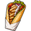 Illustration de wrap de poulet