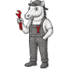 Horse Mechanic with Wrench