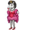 Regal Mare Diva in Pink Feathers