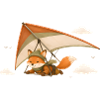 Flying Fox Cartoon Motif