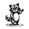 Raccoon with sunglasses