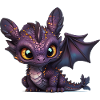 Bébé Dragon Violet