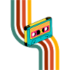 Cassette Neon Rainbow