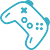 Silhouette de manette turquoise