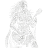 Boudicca/Boudica plays electric guitar