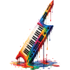 Keytar mit tropfenden Farben