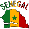 Senegal Flag Map Silhouette