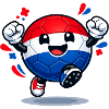 Drapeau néerlandais sur le football