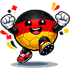 German Flag Football Mascot