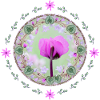 Pinkes Blütenmotiv rosa Blumenmuster