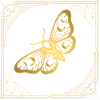 Golden Butterfly in Art Deco Frame