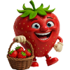 Fraise avec visage