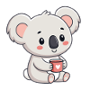Koala-Kuschel-Kaffeeherz
