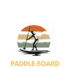 Alter Mann mit einem Paddleboard