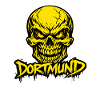 Gelber Schädel Graffiti Dortmund