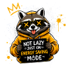 Raccoon Power Saving Mode Pullover Hoodie