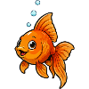 Cheerful Goldfish Cartoon