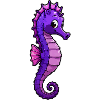 Purple Seahorse Cartoon