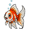 Artful Goldfish Cartoon
