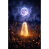 Moonlit Ghost in Lantern Field