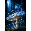 Bioluminescent Forest Butterfly