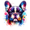 Motif du bouledogue français