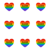 Queer Rainbow Hearts Pattern