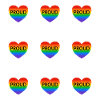LGBT Pride rainbow hearts - Gay Pride