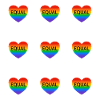 Rainbow Equal Heart  LGBT Pride