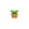 Cute Sprout Pot Kawaii style